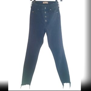 Madewell Black Button Up High Rise Waist Jeans